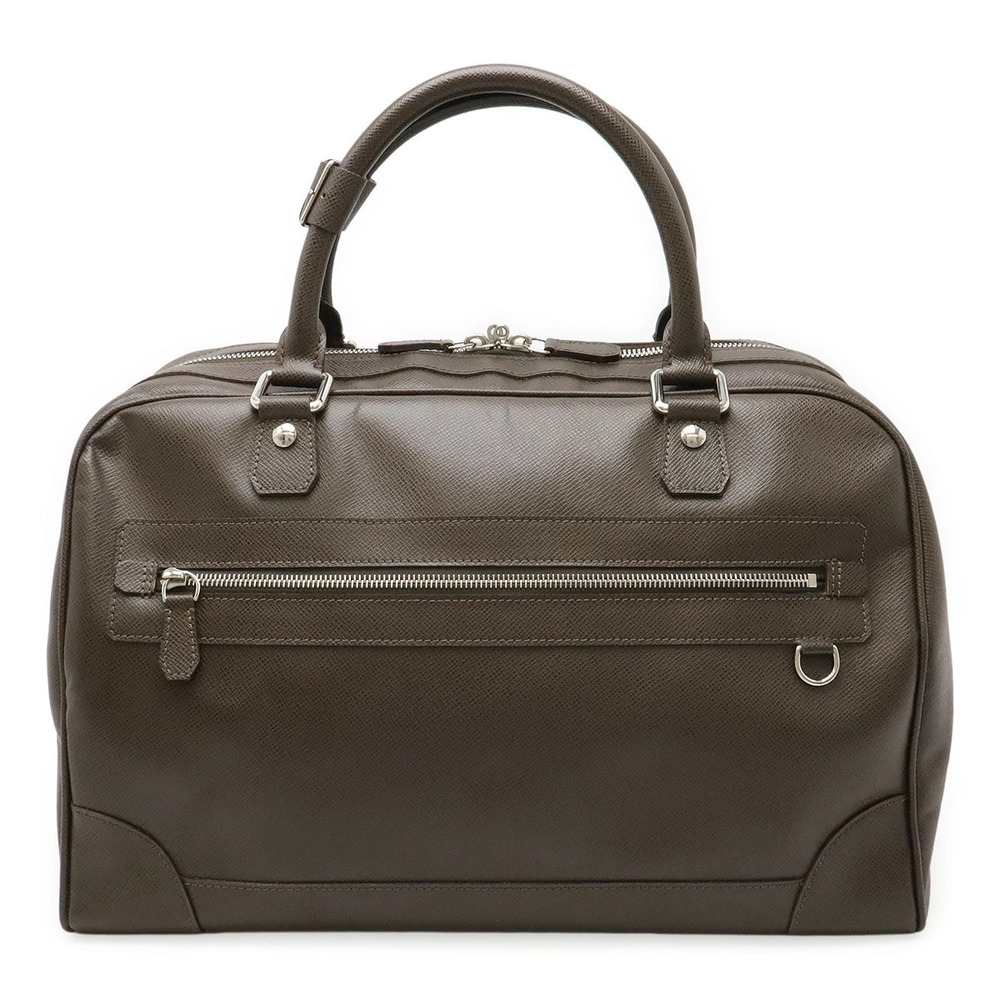 LOUIS VUITTON Stanislav Taiga Boston Bag Handbag Travel Grizzly Brown